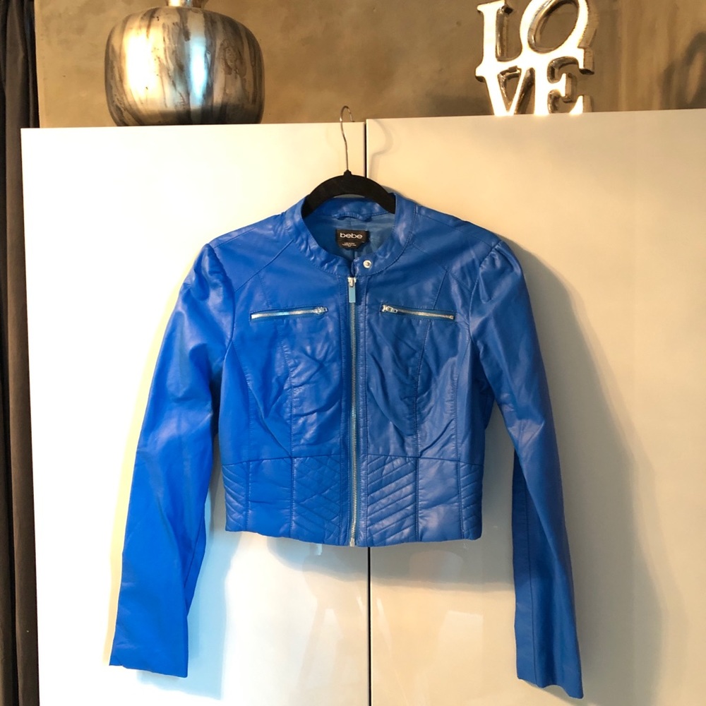Small Bebe faux leather crop jacket